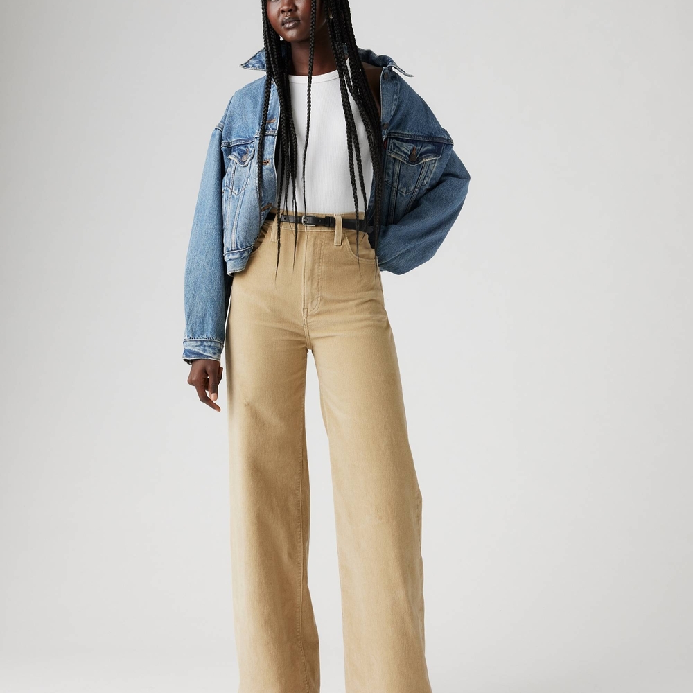 Levi's High-Waist Wide-Leg Tan Jeans